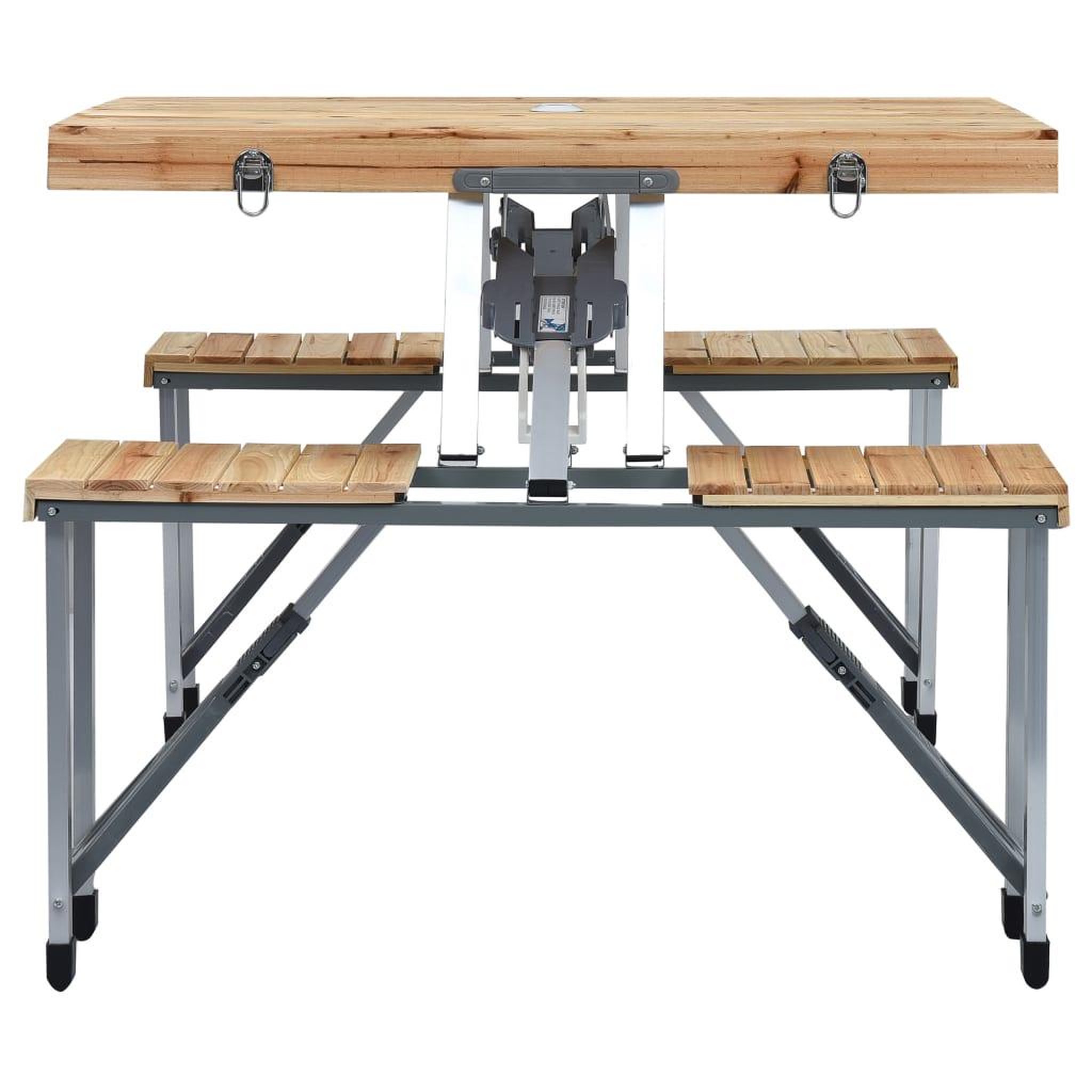 Voir la diapositive 4 : VIDAXL Table pliable de camping avec 4 sieges Acier Aluminium