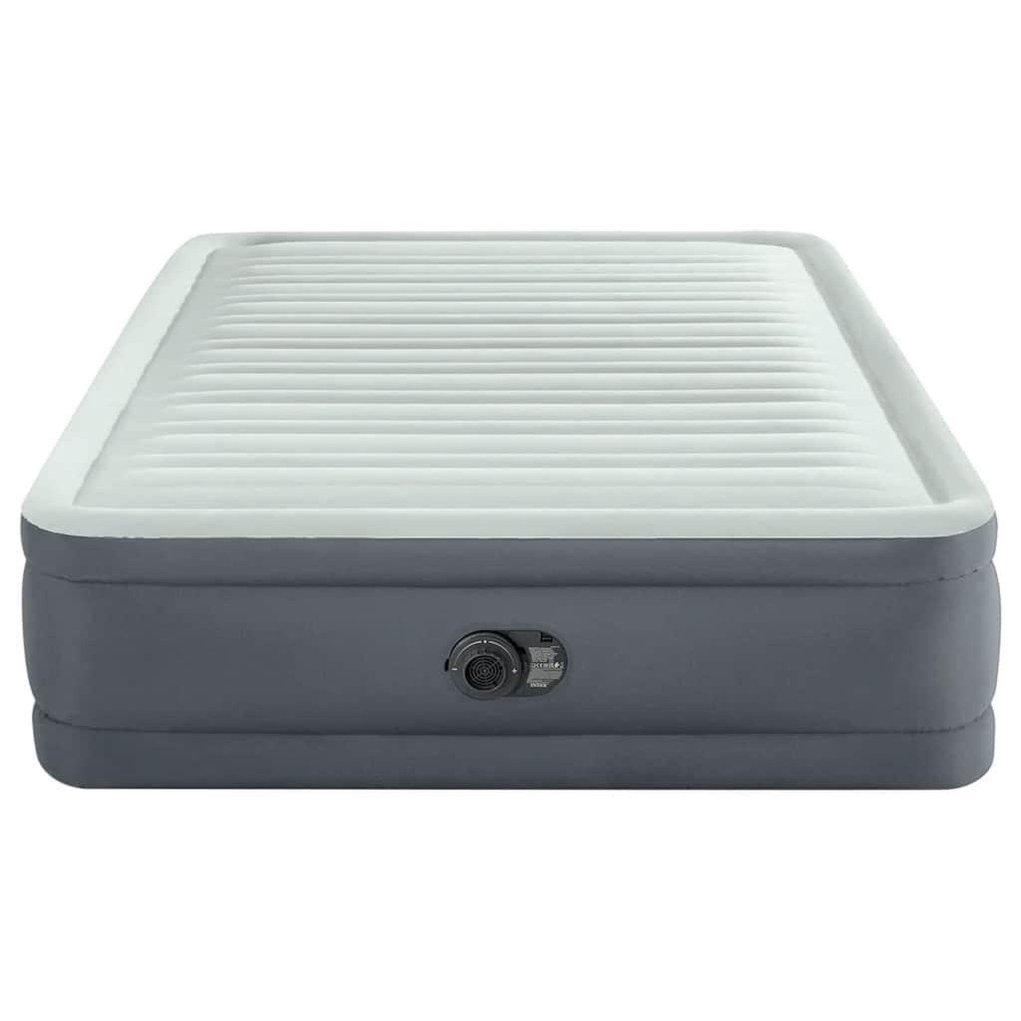 Voir la diapositive 2 : INTEX Intex Lit gonflable PremAire blanc et gris Queen Size 152x203x46 cm