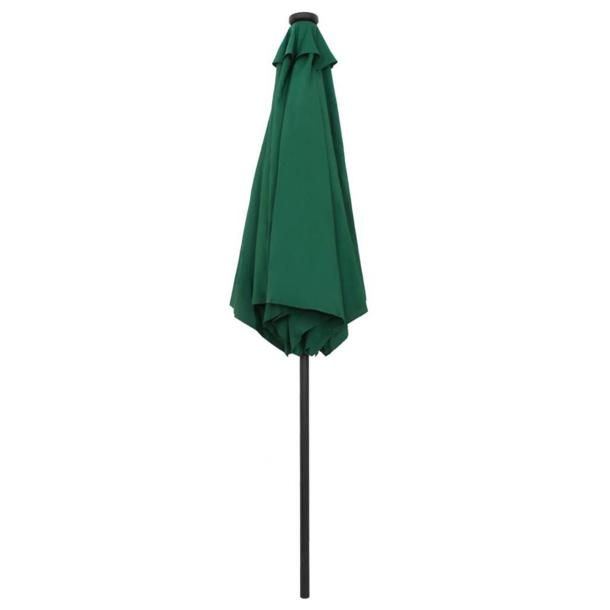 VIDAXL Parasol de jardin avec lumieres LED et mat en aluminium vert