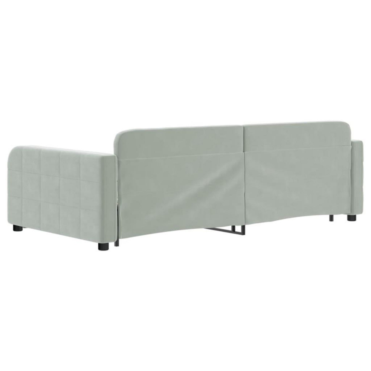 VIDAXL Lit de jour avec gigogne sans matelas gris clair 100x200 cm
