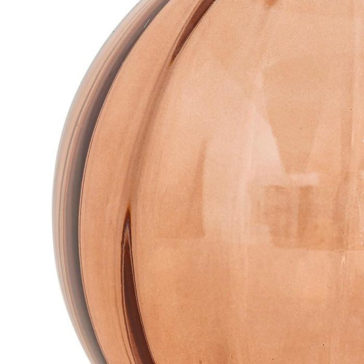 ATMOSPHERA Vase Boule en Verre  Alais  22cm Terracotta