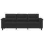 Voir la diapositive 3 : VIDAXL Canape a 3 places Noir 180 cm Tissu microfibre