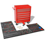Voir la diapositive 1 : VIDAXL Chariot a outils pour atelier avec 1125 outils Acier Rouge