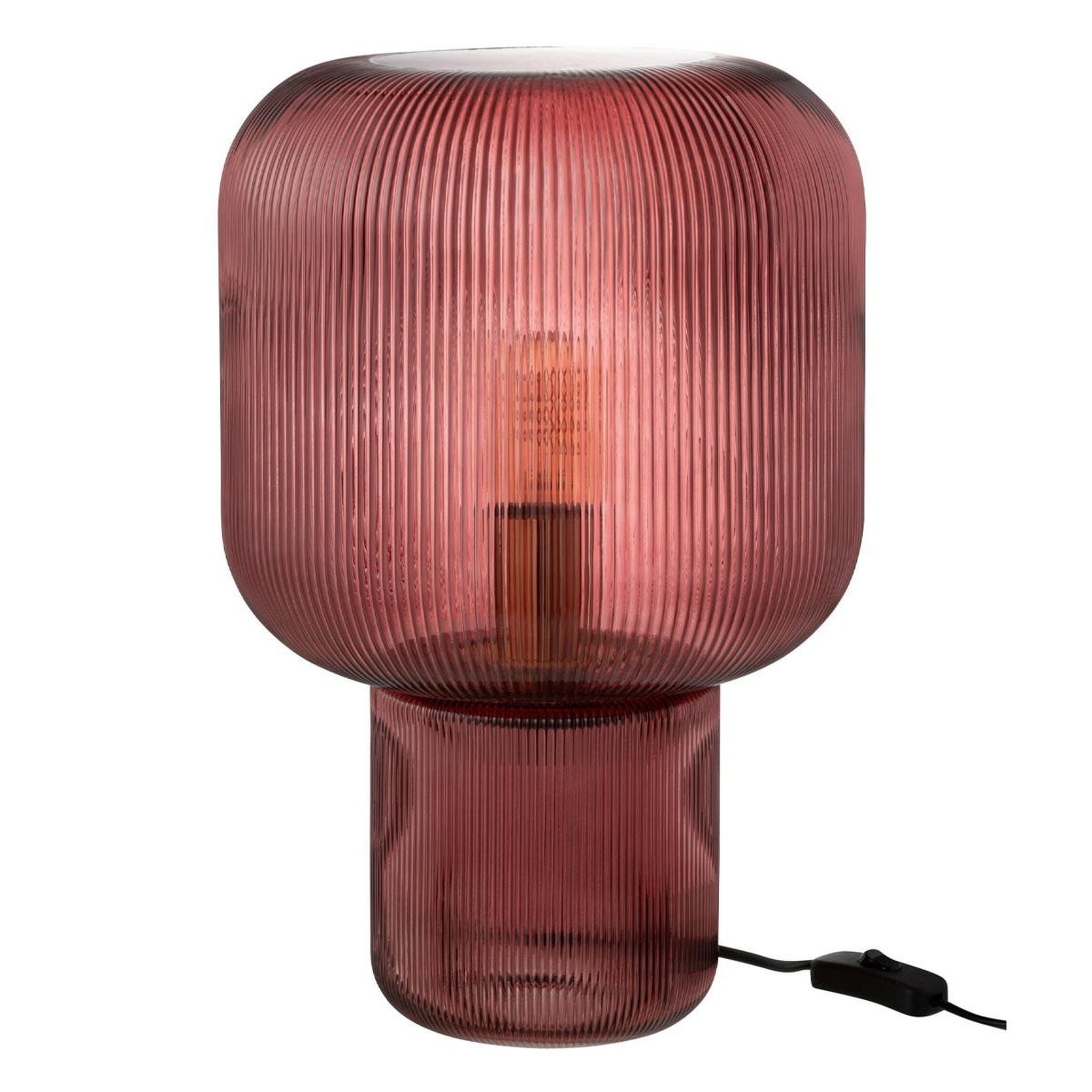 J-LINE Lampe à poser en verre  allyson  42cm rouge