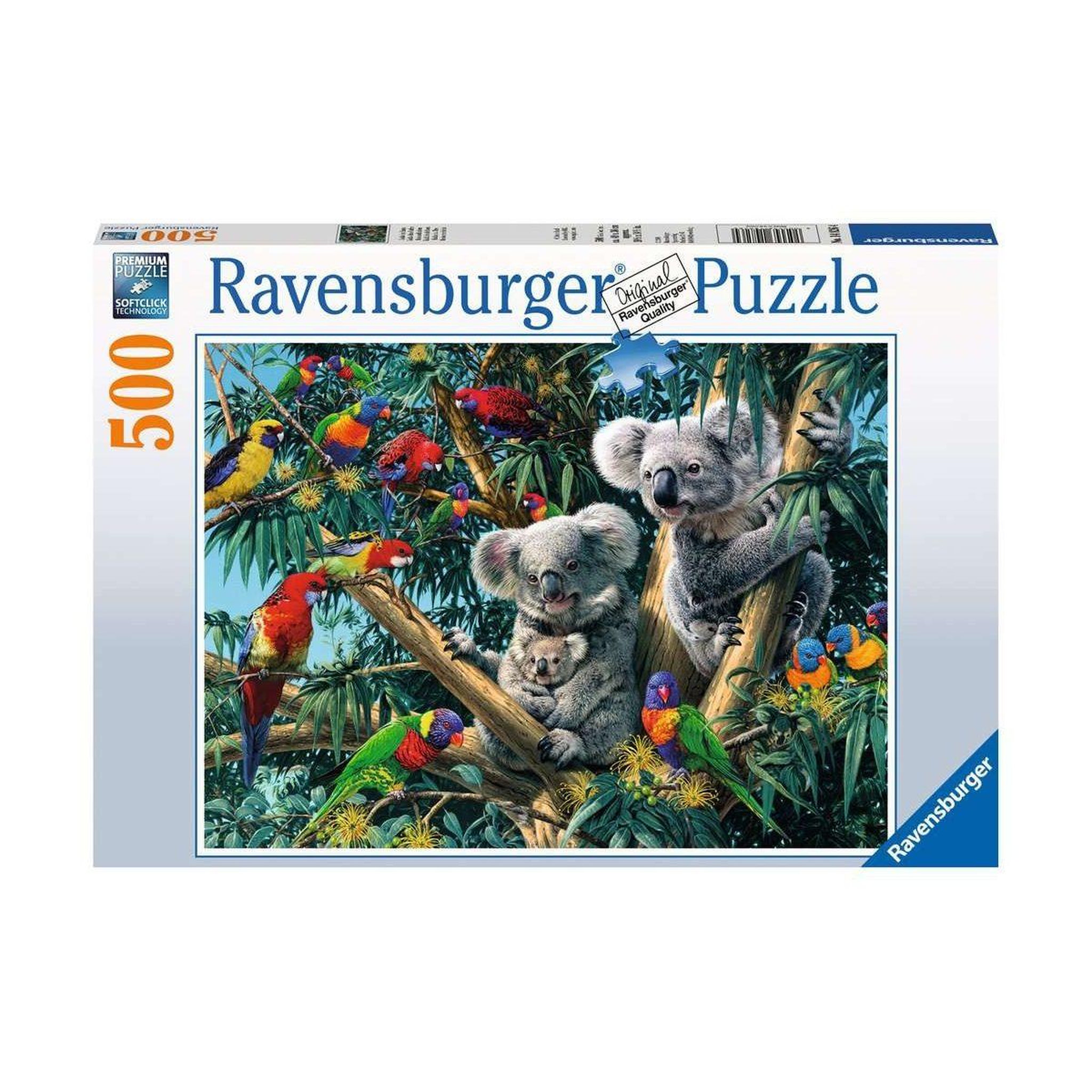Voir la diapositive 2 : RAVENSBURGER Puzzle 500 p - koalas dans l arbre