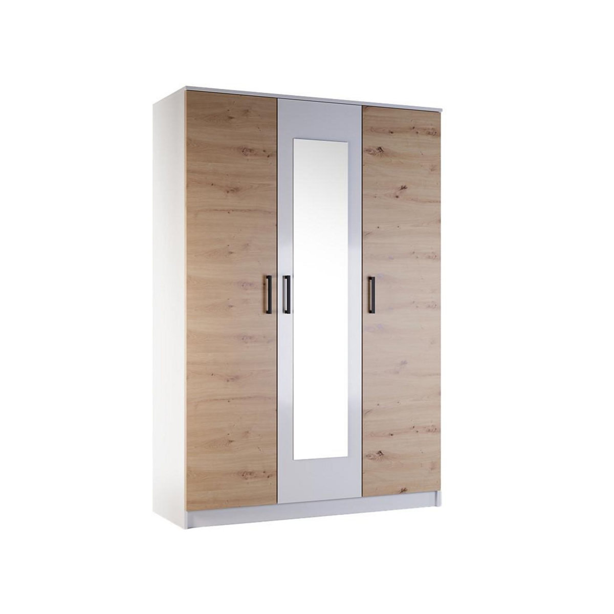 BEST MOBILIER Hayato - armoire - effet bois et blanc - 135 cm