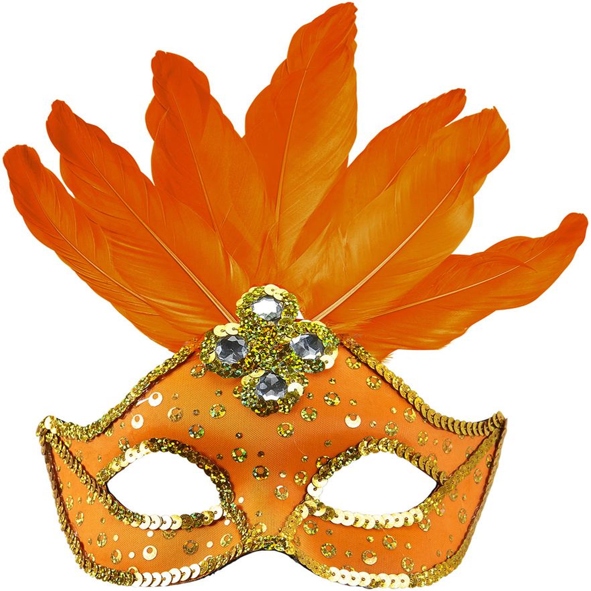 Voir la diapositive 2 : WIDMANN Masque Loup Orange Brésil - Adulte