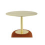 Voir la diapositive 3 : Paris Prix Table d'Appoint Design  Jokai  60cm Cognac & Or