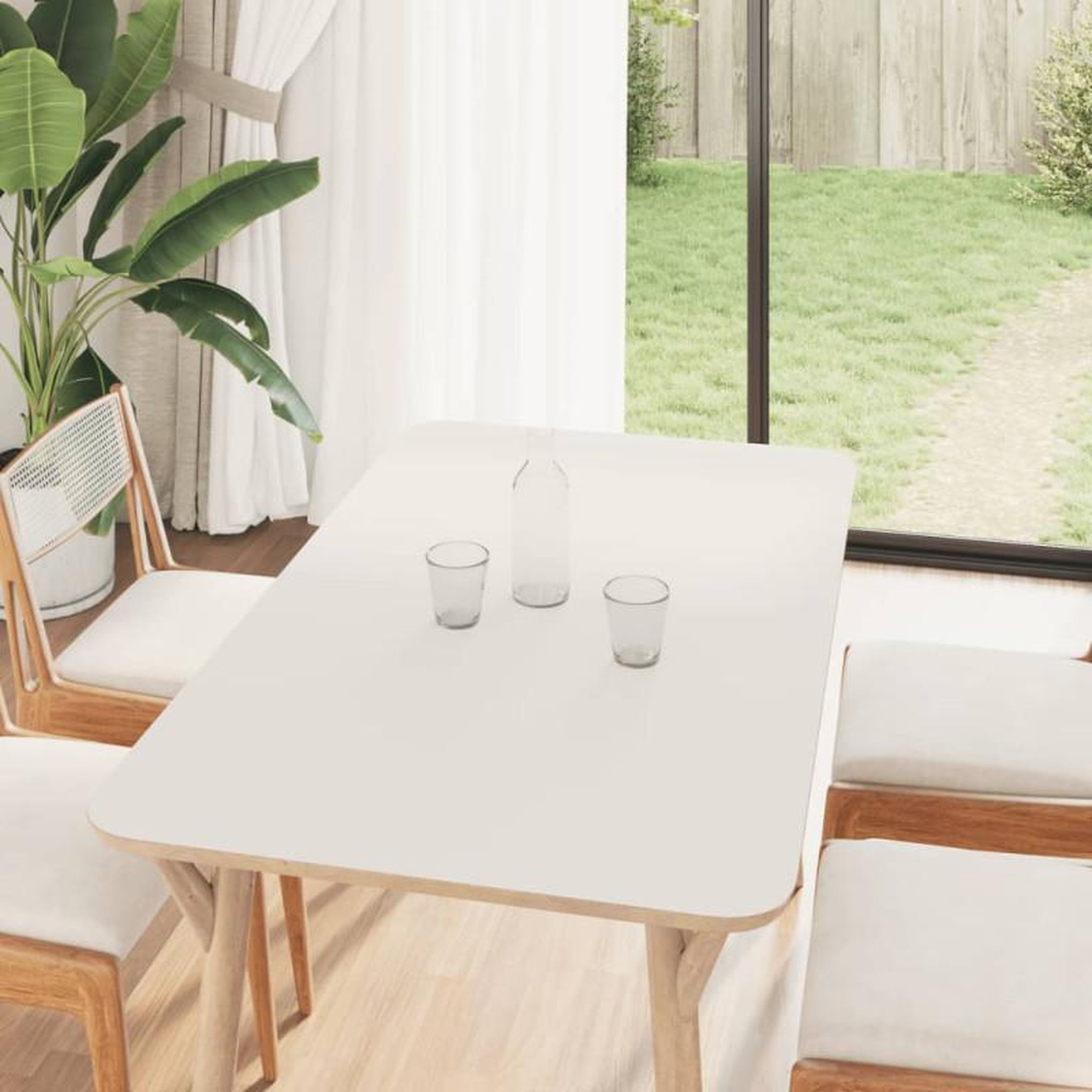 VIDAXL Autocollants auto adhésifs pour meuble blanc mat 90x500 cm PVC