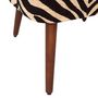 Voir la diapositive 3 : ATMOSPHERA Fauteuil en chenille zébré CHIARA - Marron