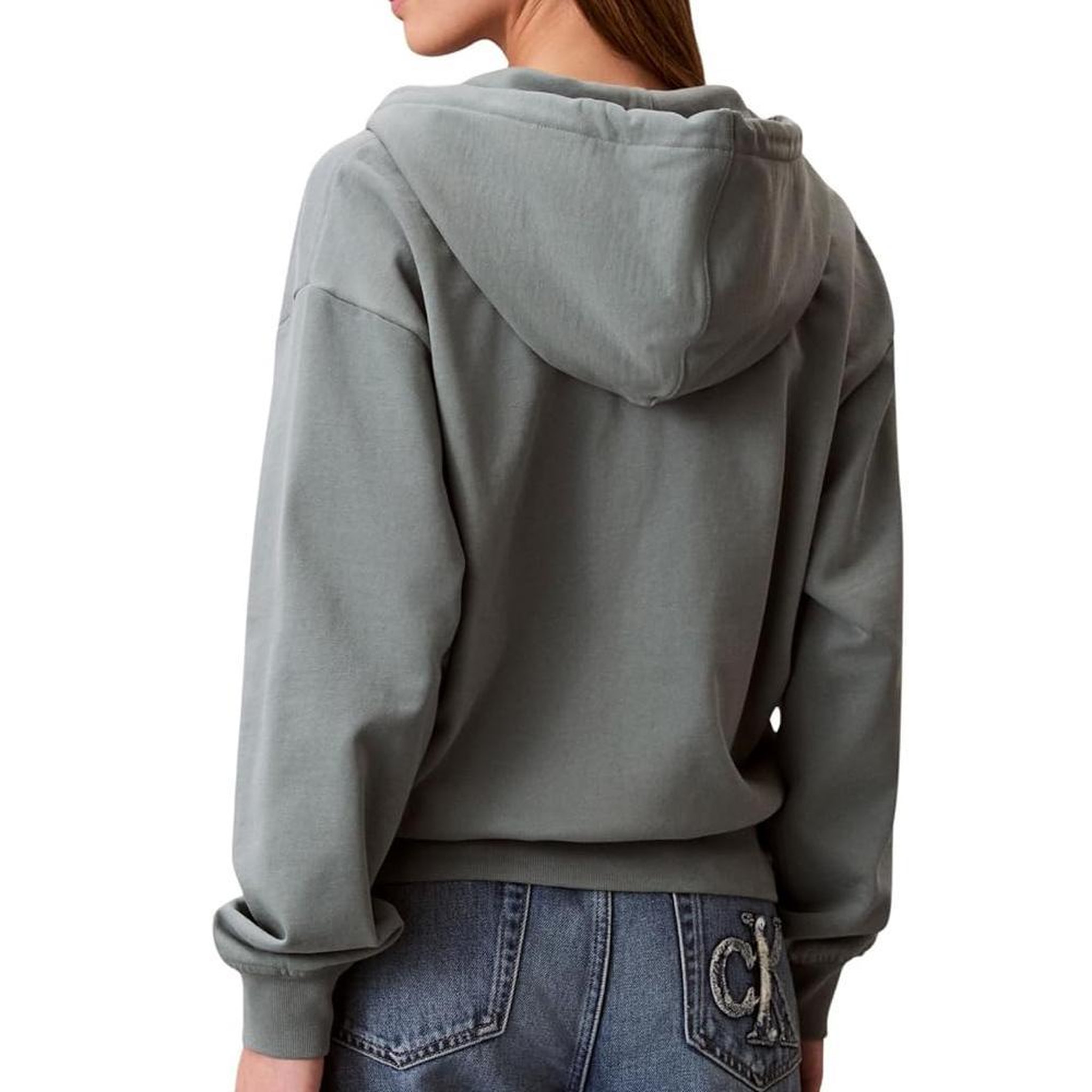 Voir la diapositive 4 : CALVIN KLEIN JEANS Sweat zippé vert femme calvin klein jeans archive