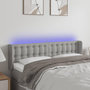Voir la diapositive 1 : VIDAXL Tete de lit a LED Gris clair 147x16x78/88 cm Tissu