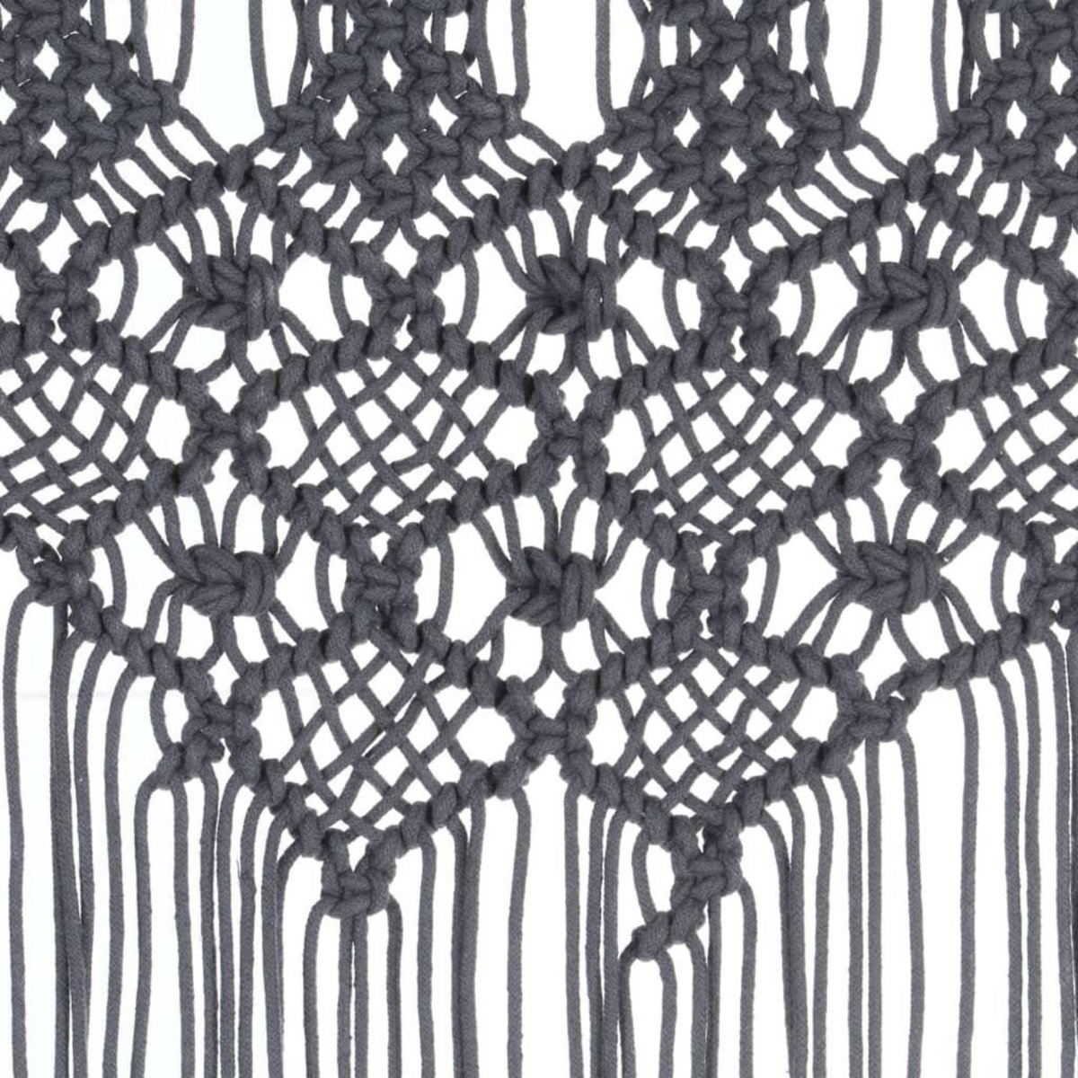VIDAXL Rideau en macrame Anthracite 140x240 cm Coton