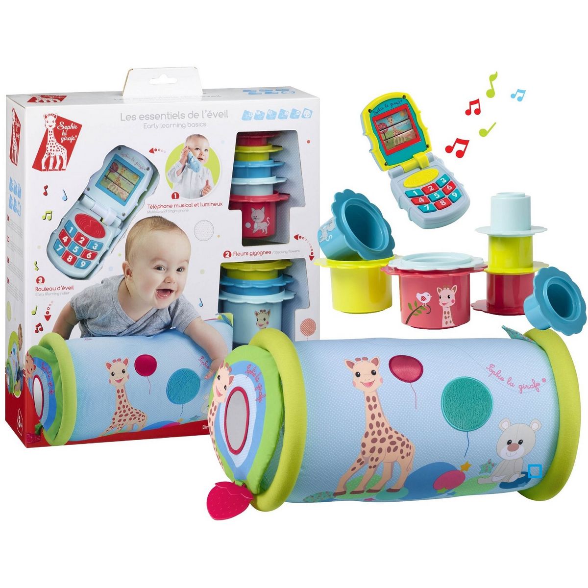 VULLI Coffret jouets les Essentiels de l'éveil Sophie La Girafe