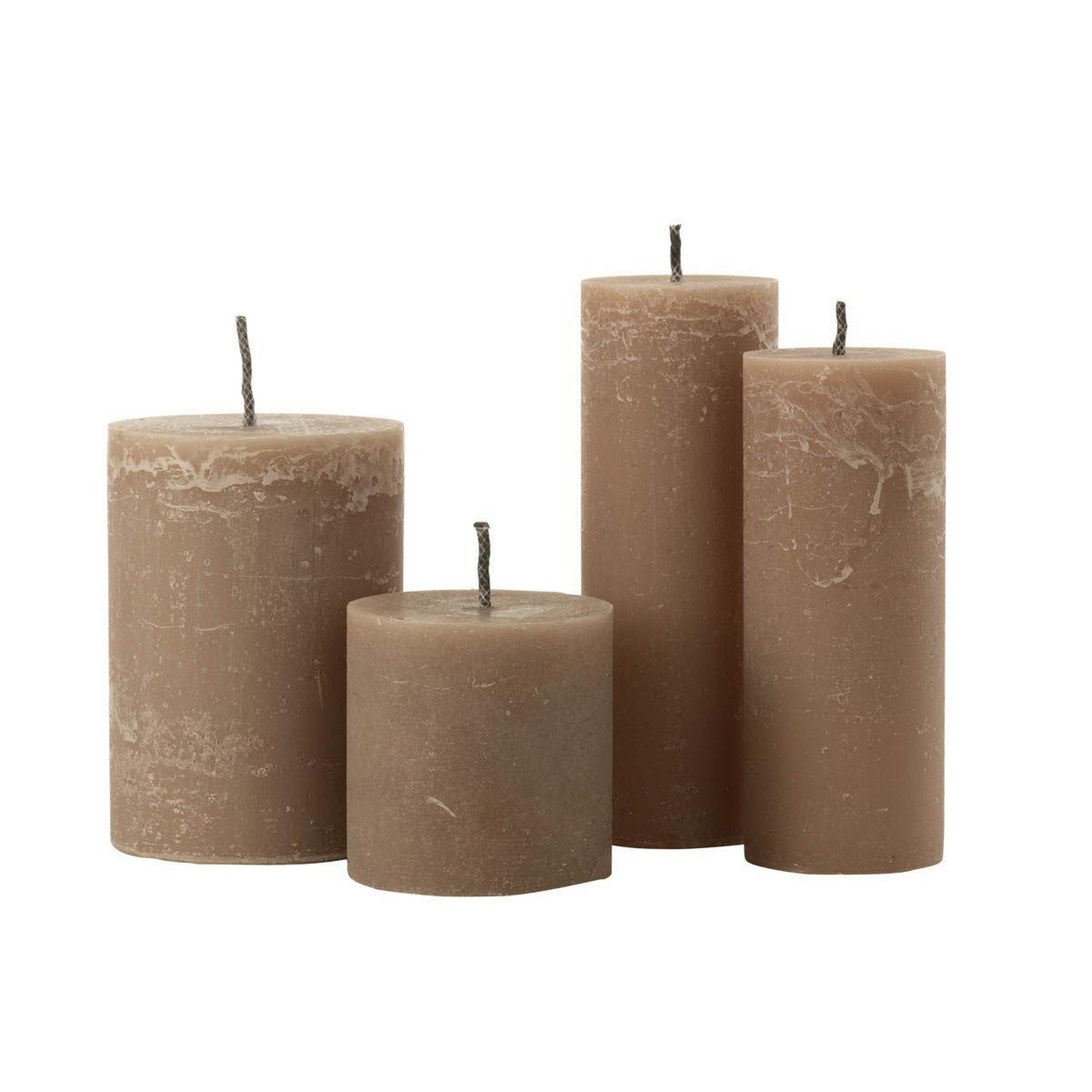Voir la diapositive 2 : J-LINE Bougie pilier extérieur  odessa  28cm taupe