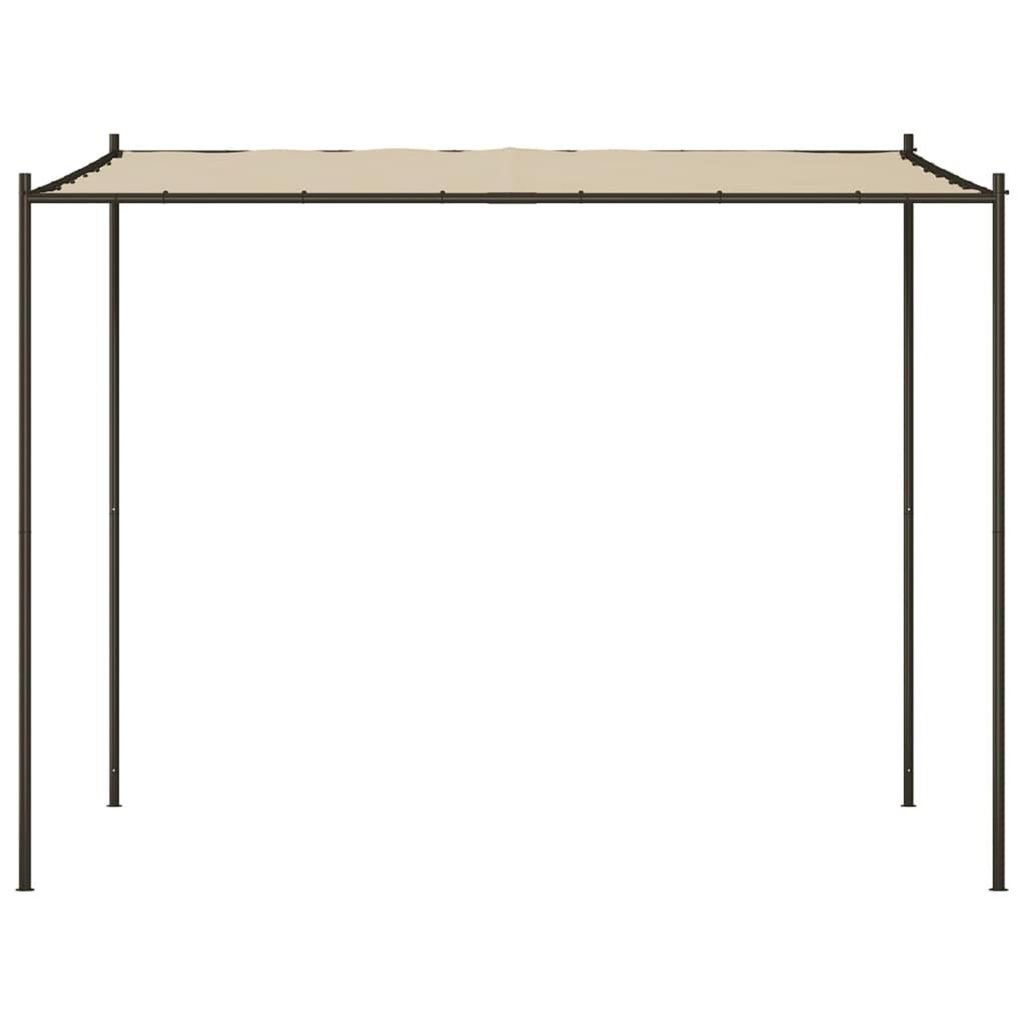 Voir la diapositive 3 : VIDAXL Belvedere beige 3x3 m 180 g/m^2 tissu et acier