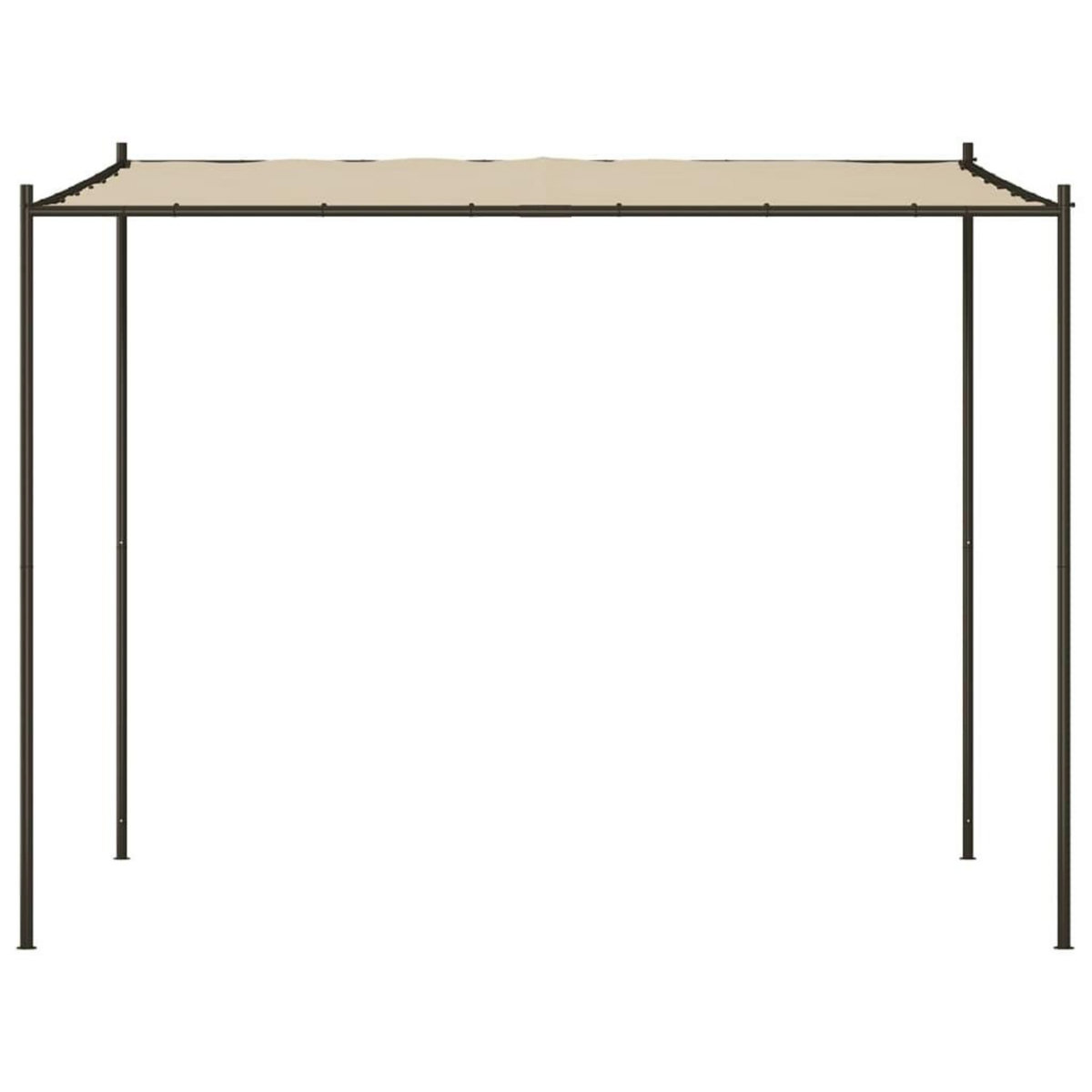 VIDAXL Belvedere beige 3x3 m 180 g/m^2 tissu et acier