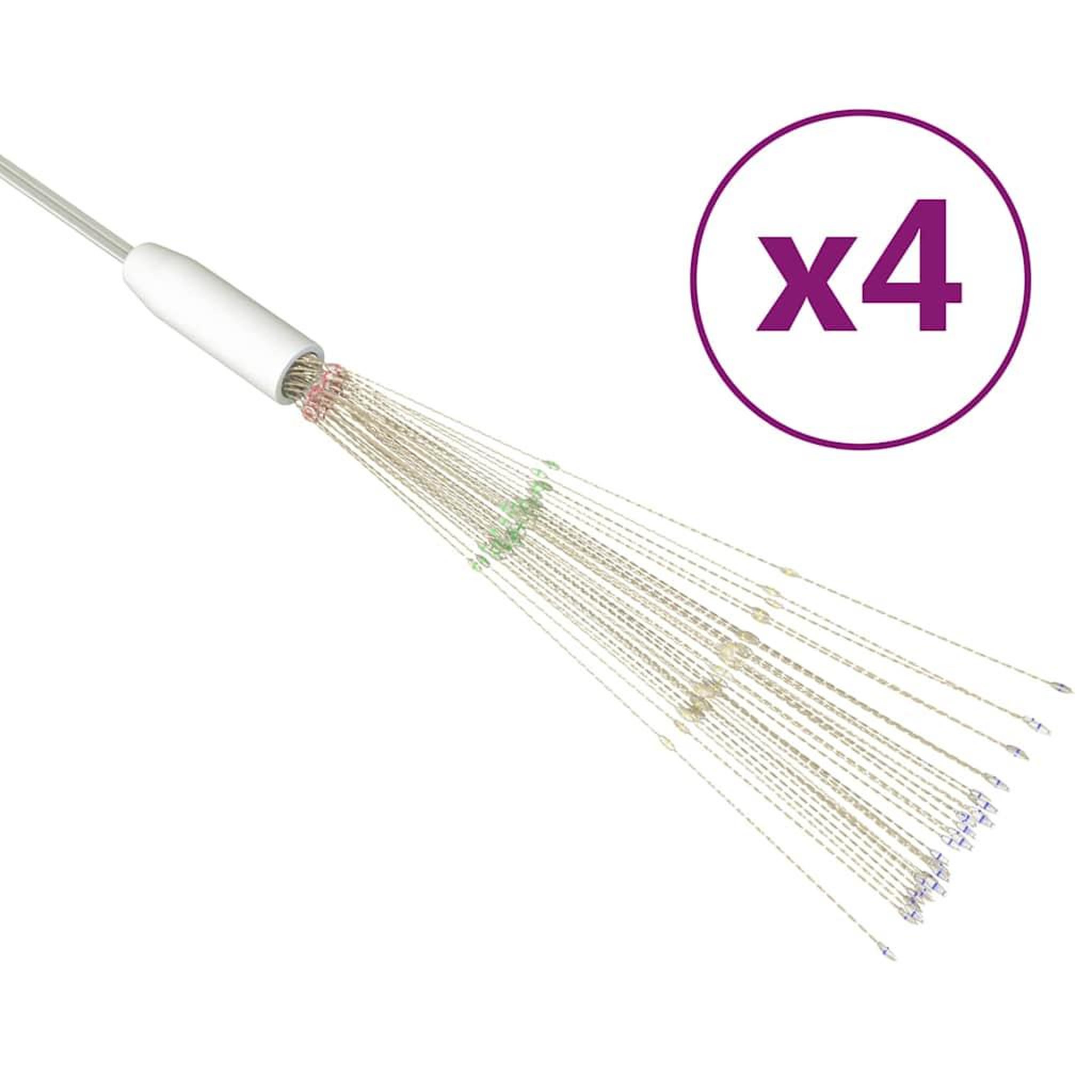 VIDAXL Feux d'artifice Noël d'exterieur 4 pcs Multicolore 20cm 560 LED