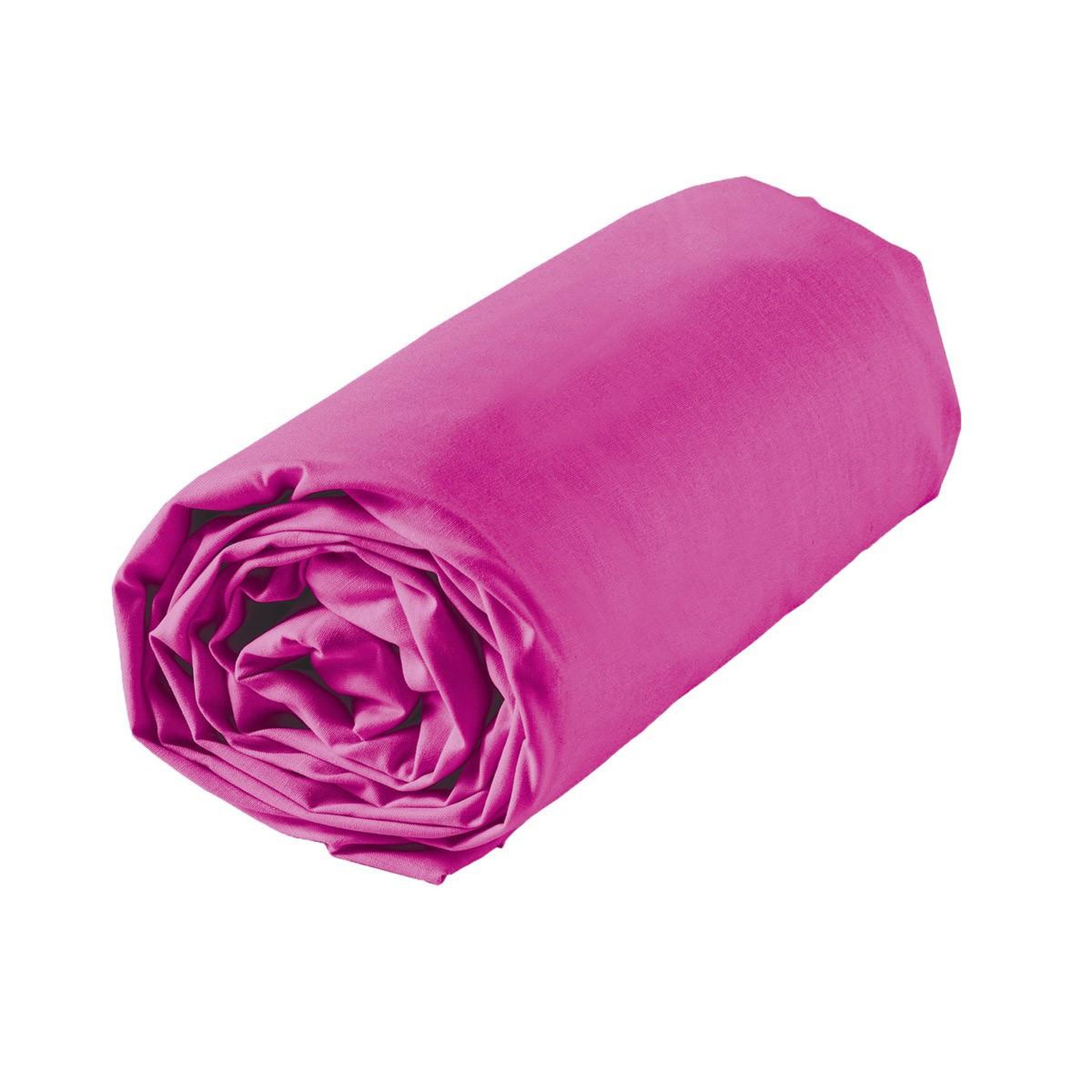 Voir la diapositive 3 : Douceur d'Intérieur Drap housse  lina  90x190cm bois de rose