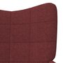 Voir la diapositive 5 : VIDAXL Chaise de relaxation Rouge bordeaux Tissu