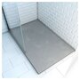 Voir la diapositive 2 : Receveur pour douche à l'italienne extra plat aspect ardoise gris 90x140 cm - STONE 2