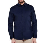CALVIN KLEIN JEANS Chemise Marine Homme Calvin Klein Jeans Solid Stretch. Coloris disponibles : Bleu