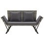 Voir la diapositive 2 : VIDAXL Banc de jardin avec coussins 176 cm Gris Resine tressee