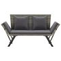 Voir la diapositive 2 : VIDAXL Banc de jardin avec coussins 176 cm Gris Resine tressee