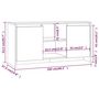 Voir la diapositive 6 : VIDAXL Meuble TV Sonoma gris 102x37,5x52,5 cm Bois d'ingenierie