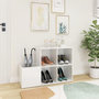 Voir la diapositive 3 : VIDAXL Armoire a chaussures d'entree blanc brillant bois ingenierie