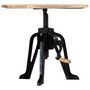 Voir la diapositive 3 : VIDAXL Table d'appoint 60x(46-63) cm Bois de manguier massif et fonte