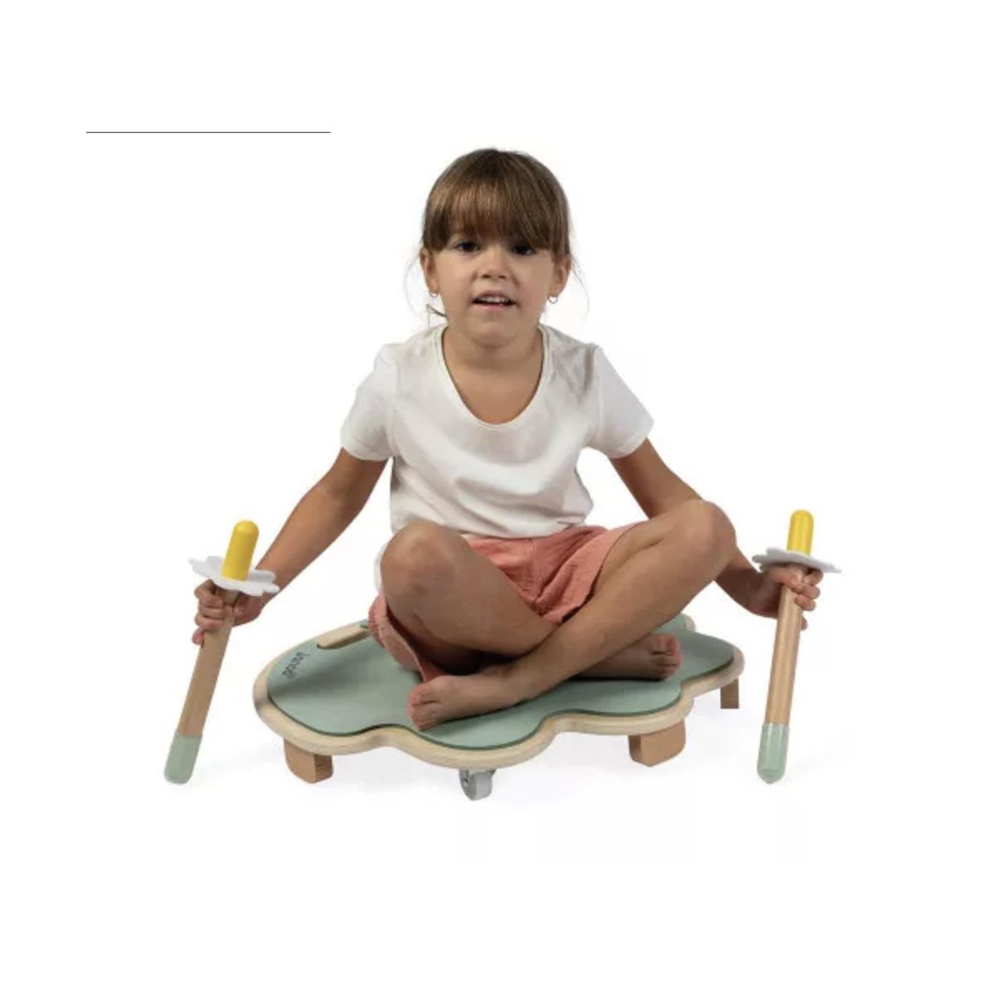Voir la diapositive 3 : Juratoys-Janod Feuille roulante sweet cocoon - planche dequilibre a roulettes