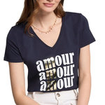 MORGAN T shirt  Femme Morgan DAMOUR 931. Coloris disponibles : Noir