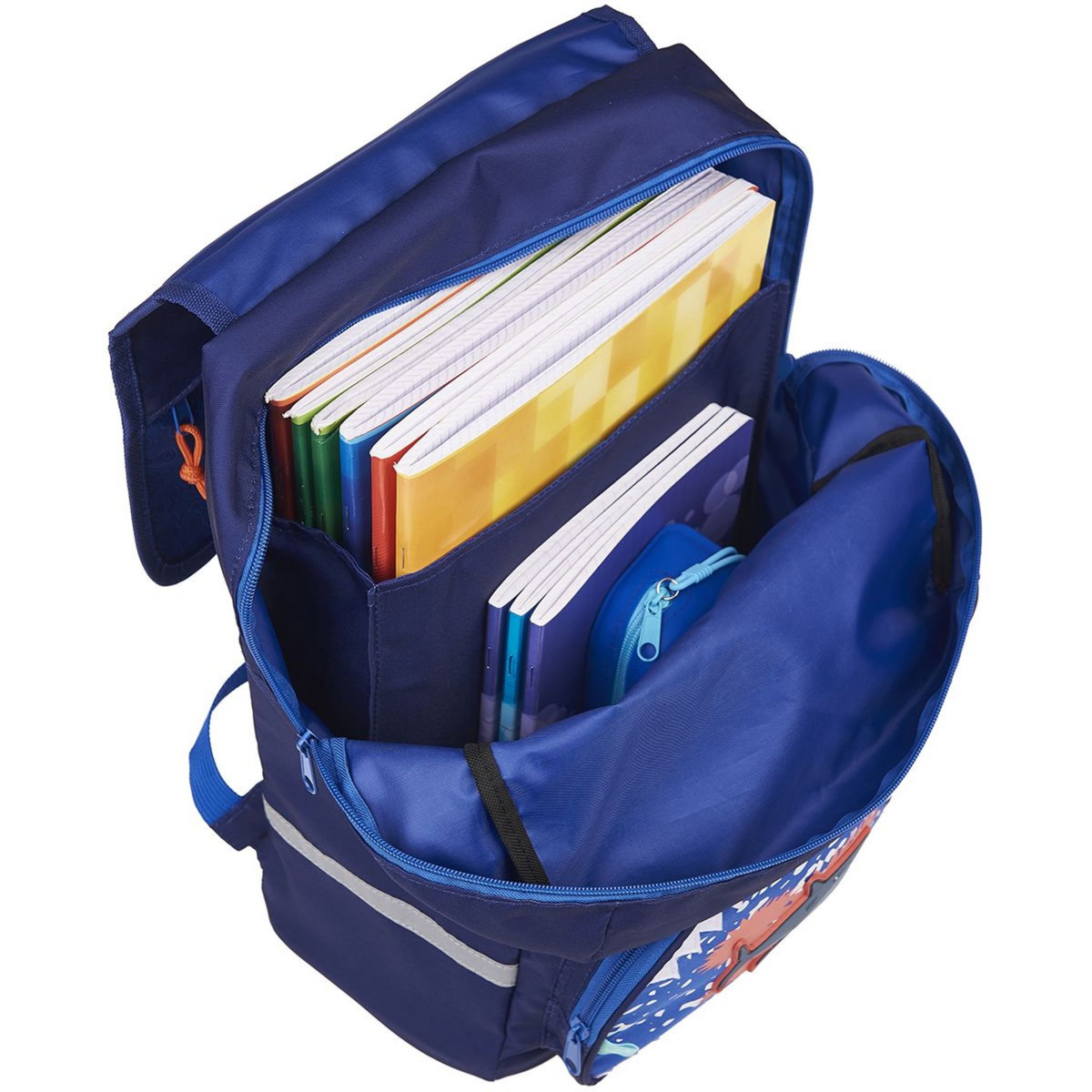 AUCHAN Sac à dos à roulettes bleu Urban Shark