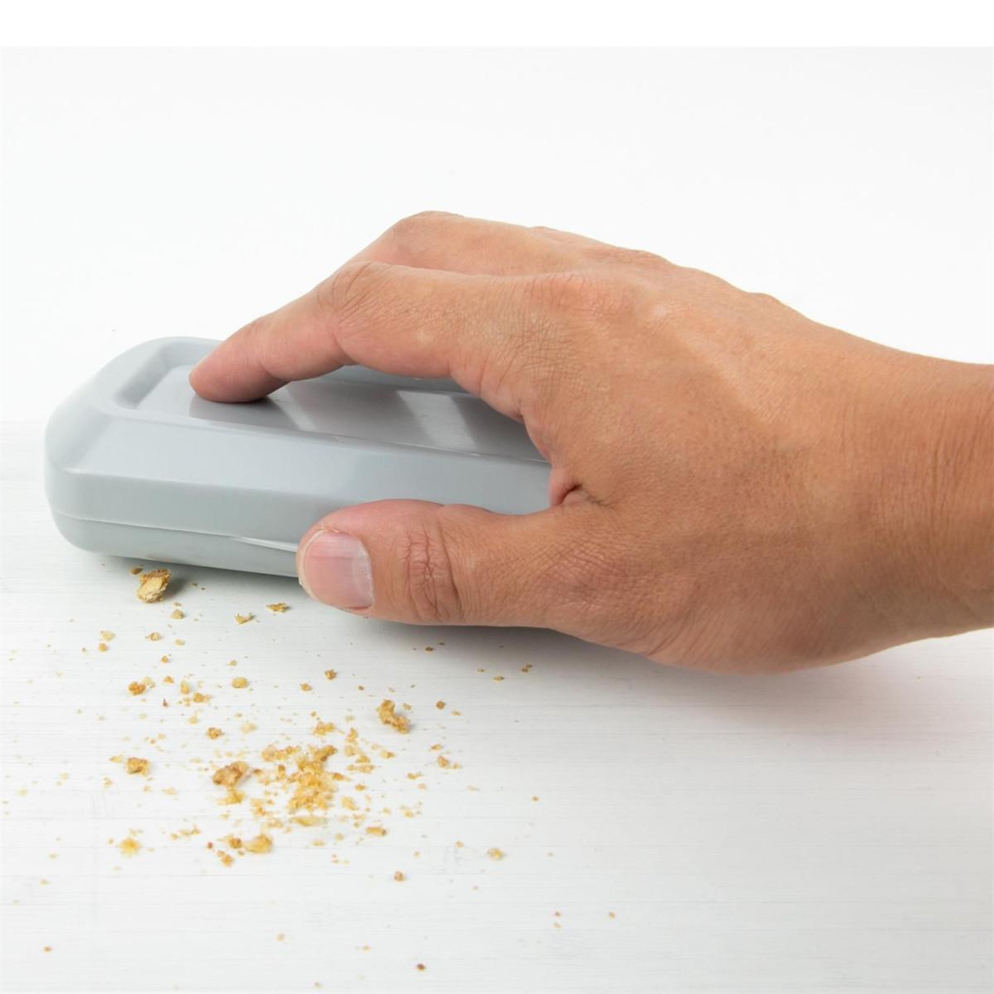 Voir la diapositive 4 : Je cherche une idee Ramasse-Miettes  Brosse Rotative  14cm Gris