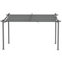 Voir la diapositive 4 : OUTSUNNY Pergola rétractable 3,97L x 2,95l x 2,3H m structure alu. métal époxy polyester gris