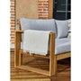 Voir la diapositive 6 : BOCARNEA Salon de jardin d'angle modulable - Bois d'acacia - 5 personnes - LEVATA - Gris