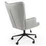 Voir la diapositive 5 : Paris Prix Fauteuil de Bureau Velours  Verner  96cm Gris