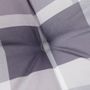 Voir la diapositive 5 : VIDAXL Coussin de banc de jardin motif a carreaux gris 120x50x3 cm