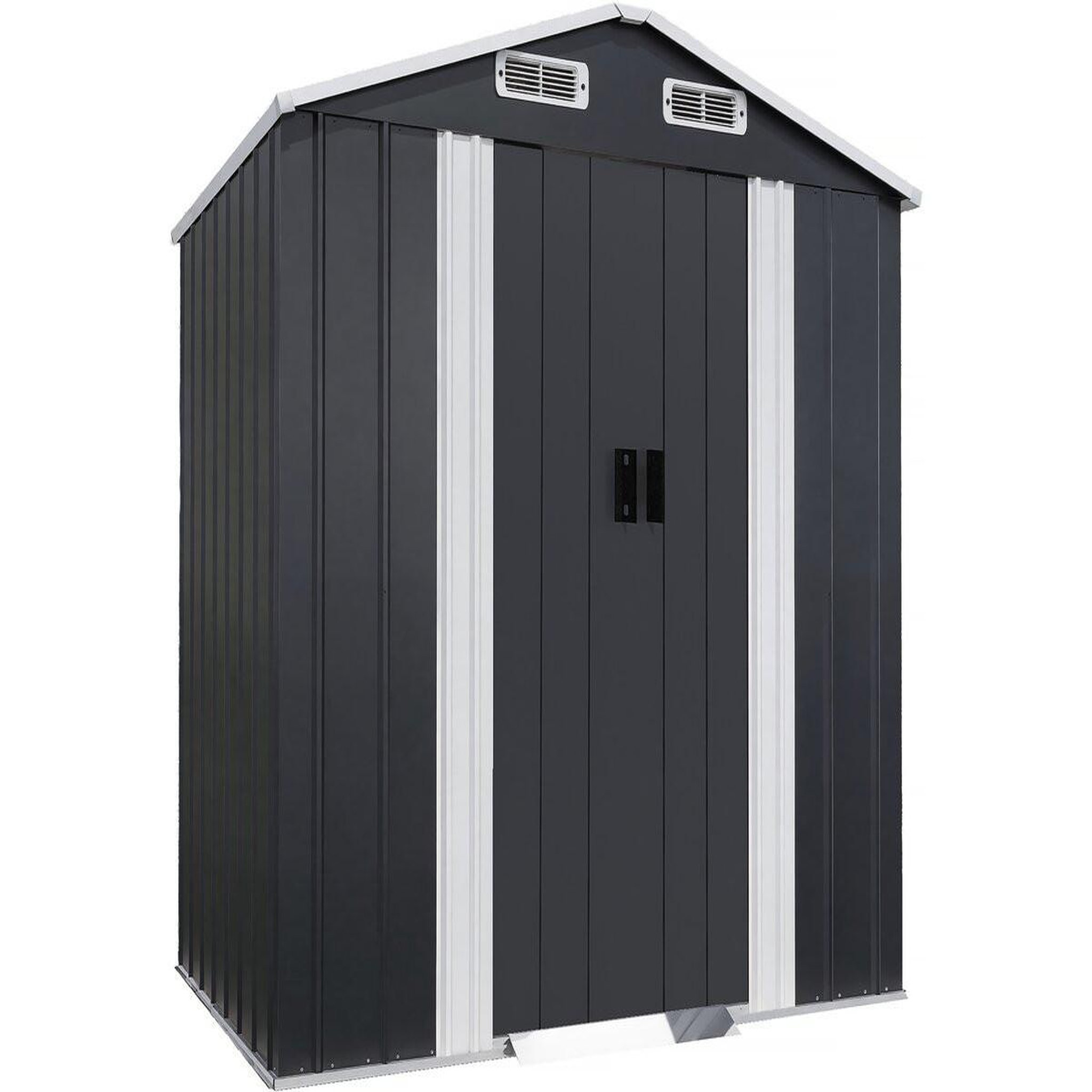 Habitat et Jardin Abri de jardin en métal avec porte coulissante  boston  - 2,17 m² - gris