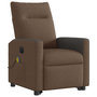 Voir la diapositive 4 : VIDAXL Fauteuil inclinable de massage electrique Marron Tissu