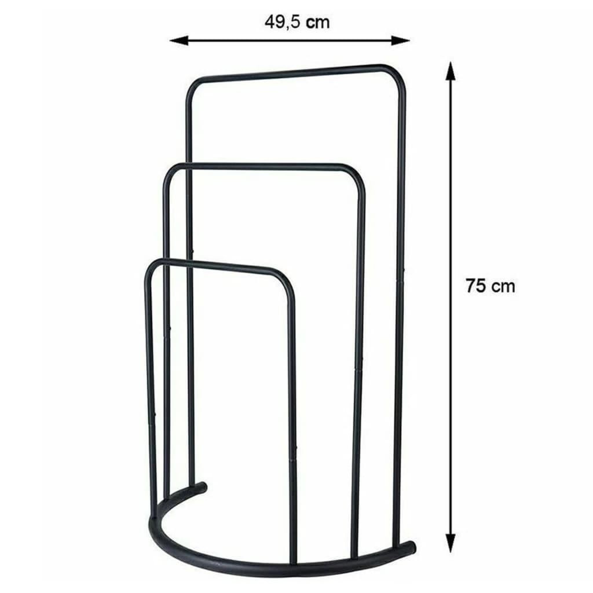 Voir la diapositive 6 : Bathroom Solutions Bathroom Solutions Porte-serviettes debout 49,5x75 cm Metal Noir