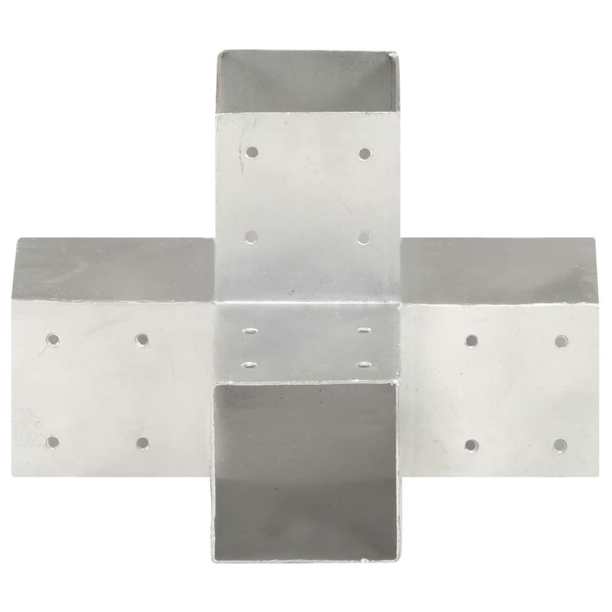 Voir la diapositive 3 : VIDAXL Connecteurs de poteau 4 pcs Forme en X Metal galvanise 91x91 mm