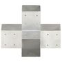 Voir la diapositive 3 : VIDAXL Connecteurs de poteau 4 pcs Forme en X Metal galvanise 91x91 mm
