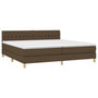 Voir la diapositive 3 : VIDAXL Sommier a lattes de lit matelas et LED Marron fonce 200x200 cm