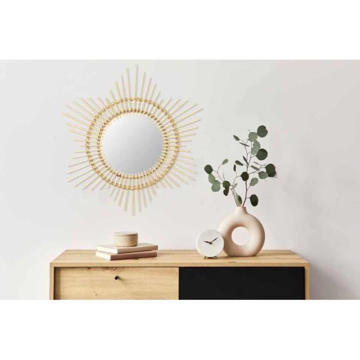 Paris Prix Miroir Mural Design en Rotin  Aina  70cm Naturel
