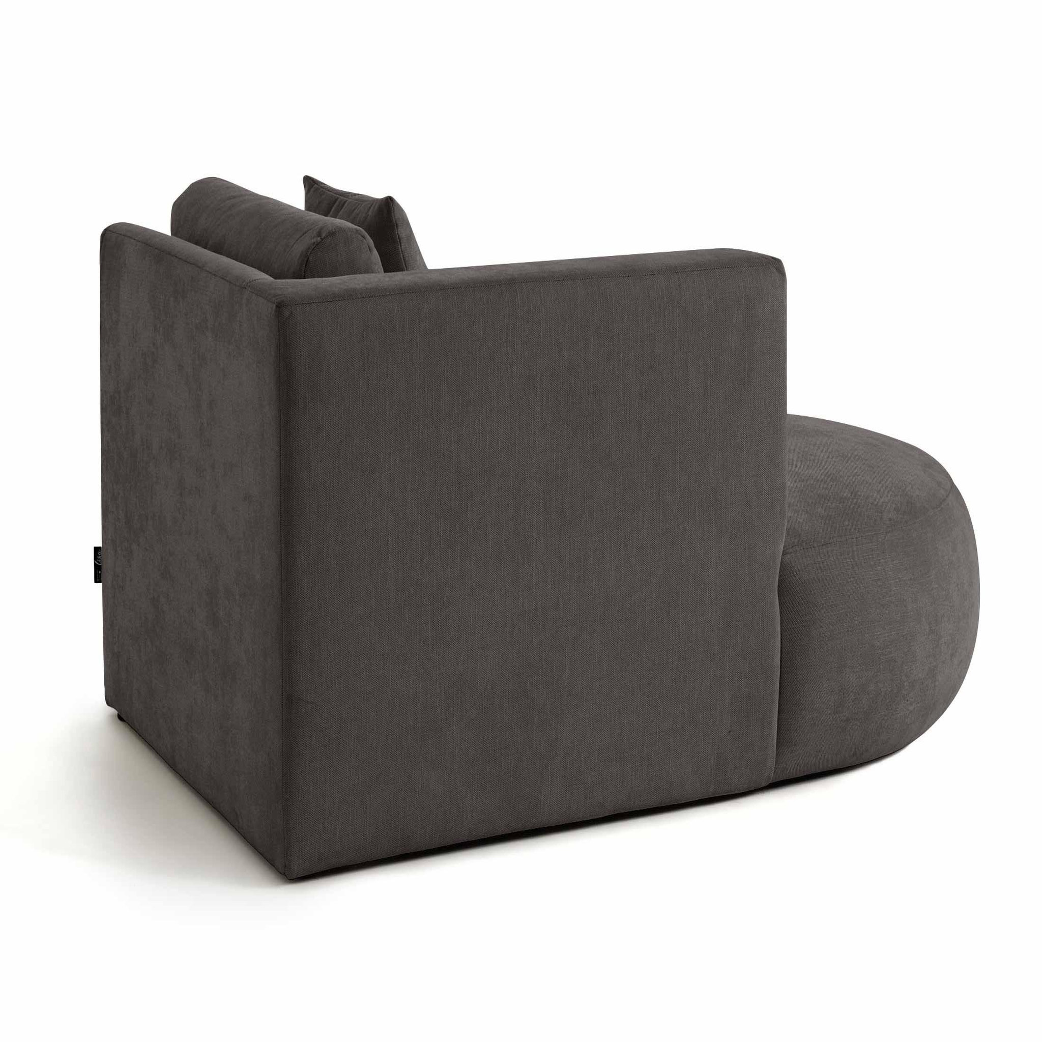 Voir la diapositive 4 : BEST MOBILIER Santorini - module d'assise méridienne gauche - en tissu texturé