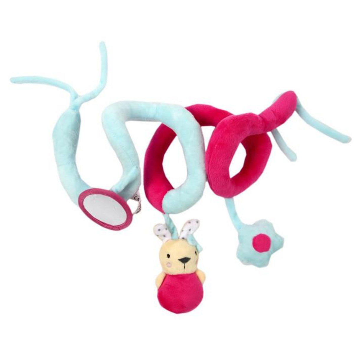 Paris Prix Spirale d'Activités pour Bébé  Lapin  28cm Rose & Bleu