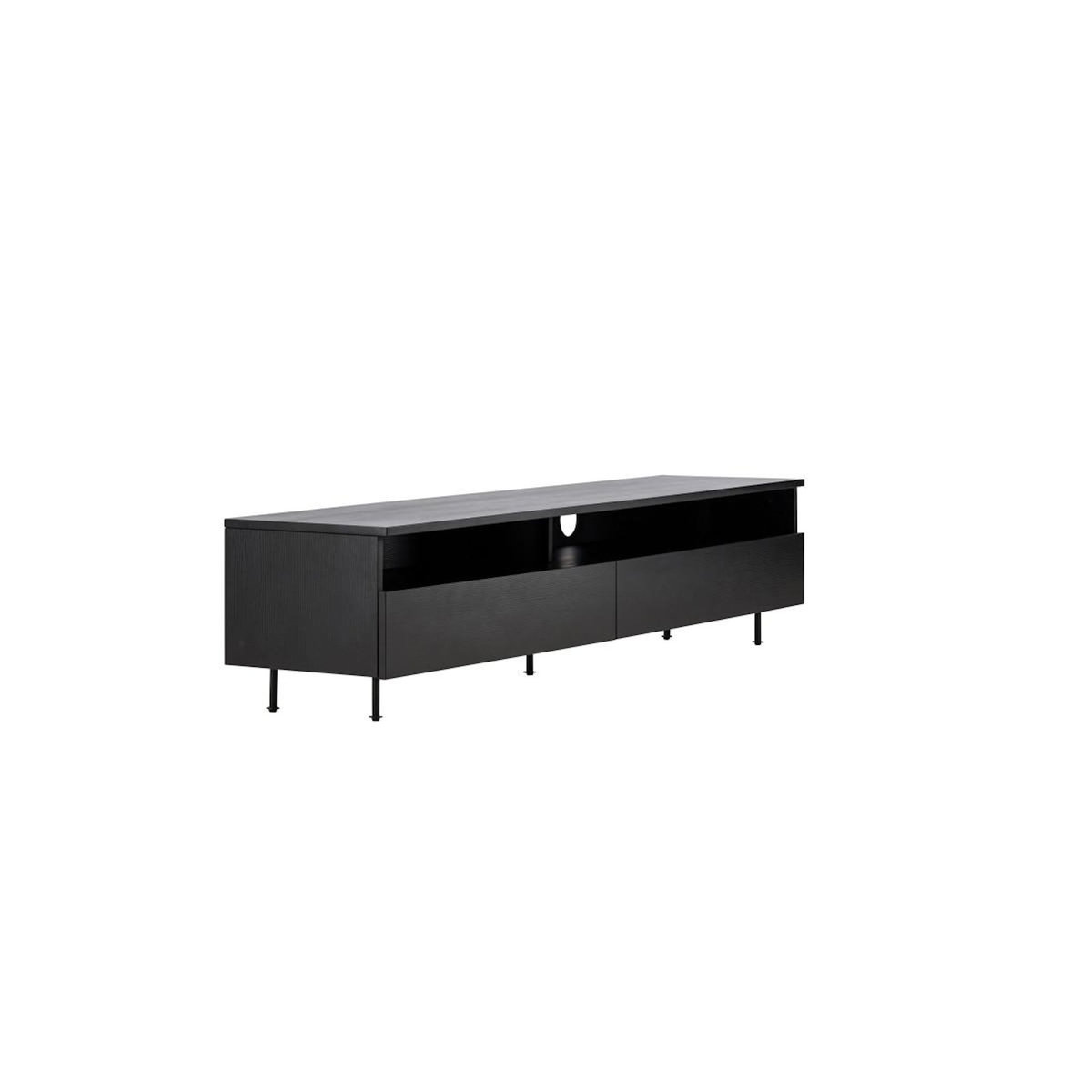 Paris Prix Meuble TV 2 Tiroirs  Navarra  180cm Noir