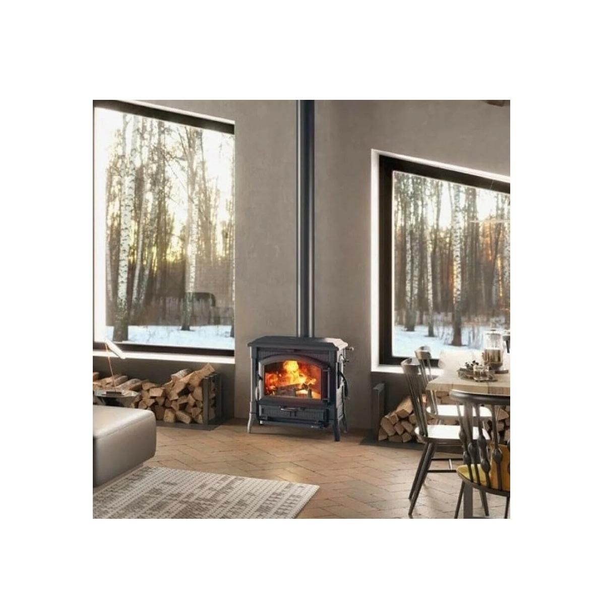 NORDICA EXTRAFLAME Poêle à bois 11.9kw noir - ISOTTA16